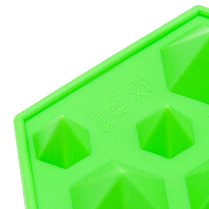 KeeSilic Silicone Ice Tray Diamond Green