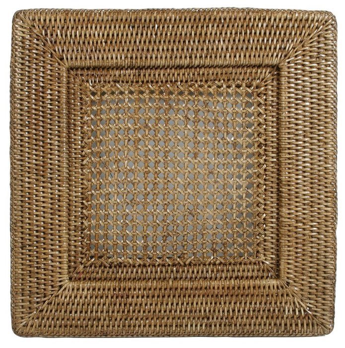 Entertaining with Caspari Rattan Cocktail Napkin Holder, White