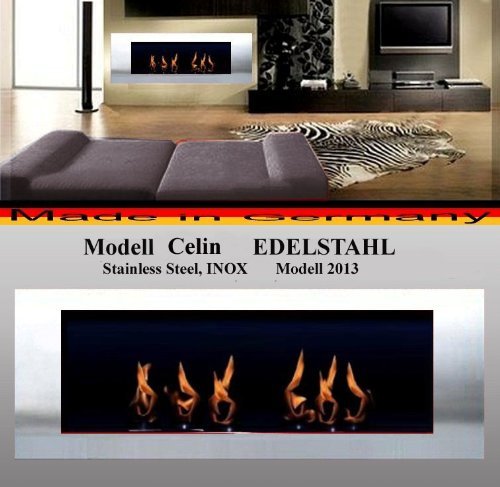 Bio- Ethanol and Fire Gel Fireplace Model Celin - Choose from 6 colors (Anthracite) N7