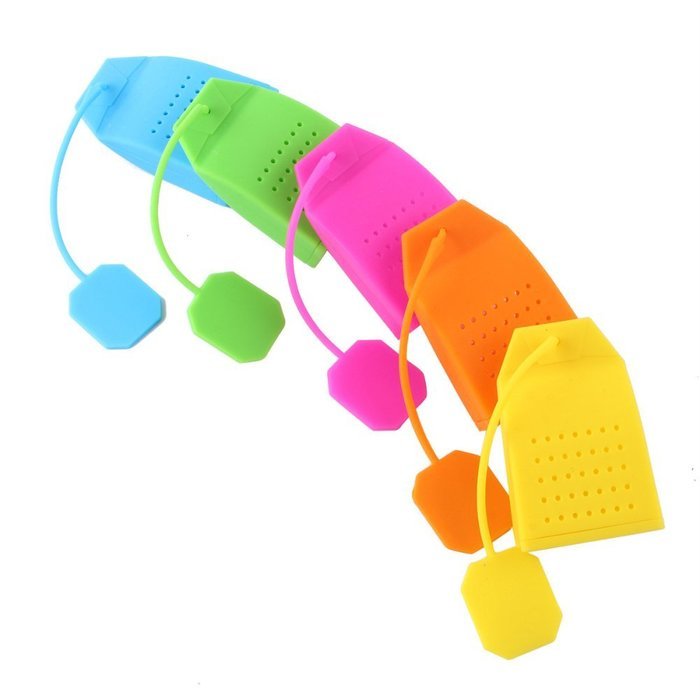 Silicone Bag Shape Tea Infuser Strainer Tea Leaf Filter for Teacup Teapots&iuml;&frac14;&OElig; Random Color