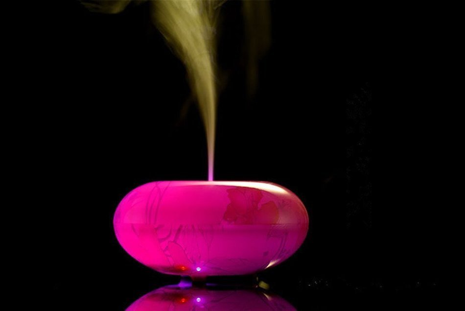 HICBOX 7 kinds of color lights ultrasonic mute fragrance machine humidifier 100ML (Pink) N4