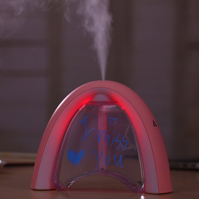 HLS Rainbow Cool Mist Humidifier 400ml Aroma Essential Oil Diffuser with 10+&nbsp;Hours&nbsp;Running, Whisper-quiet Operation... N11