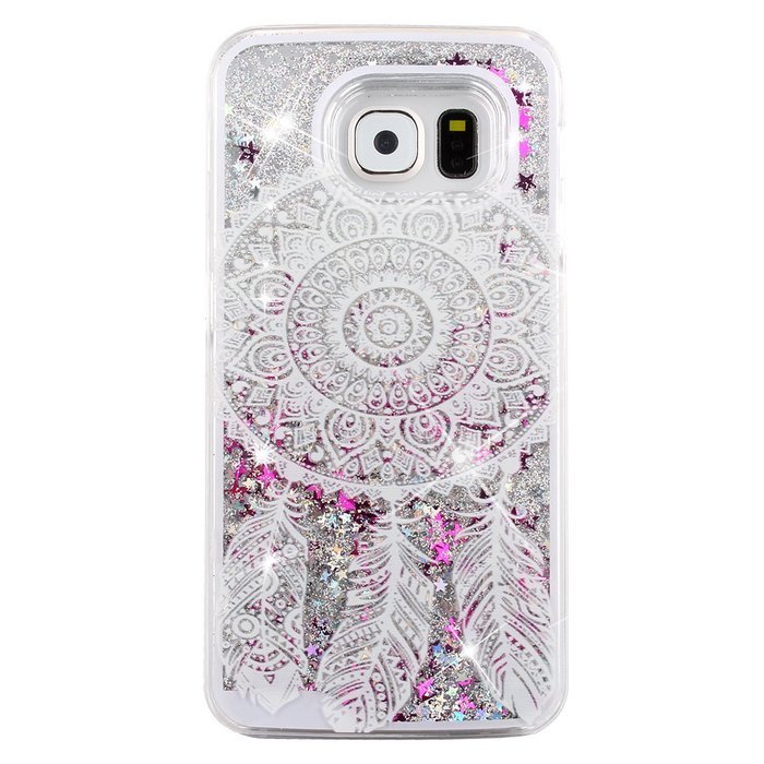 S6 Case,Galaxy S6 Case,PHEZEN Galaxy S6 Bling Case,[Crystal Clear] Creative Design 3D Funny Flowing Bling Glitter... N14