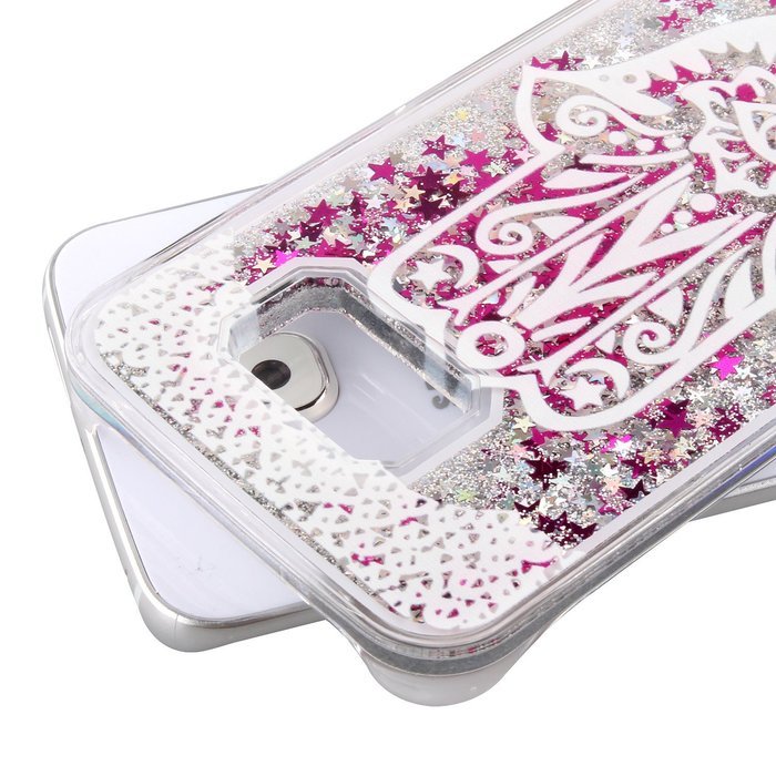 S6 Case,Galaxy S6 Case,PHEZEN Galaxy S6 Bling Case,[Crystal Clear] Creative Design 3D Funny Flowing Bling Glitter... N17