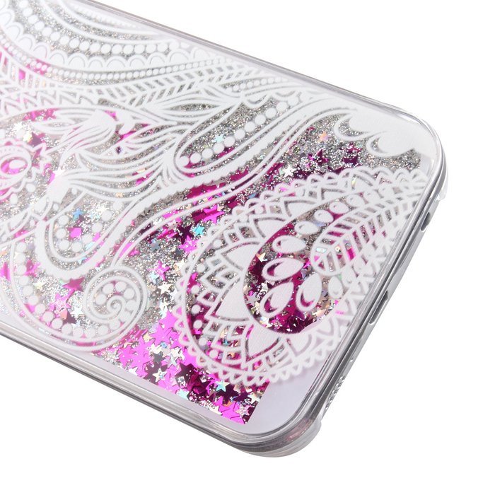 S6 Case,Galaxy S6 Case,PHEZEN Galaxy S6 Bling Case,[Crystal Clear] Creative Design 3D Funny Flowing Bling Glitter... N19