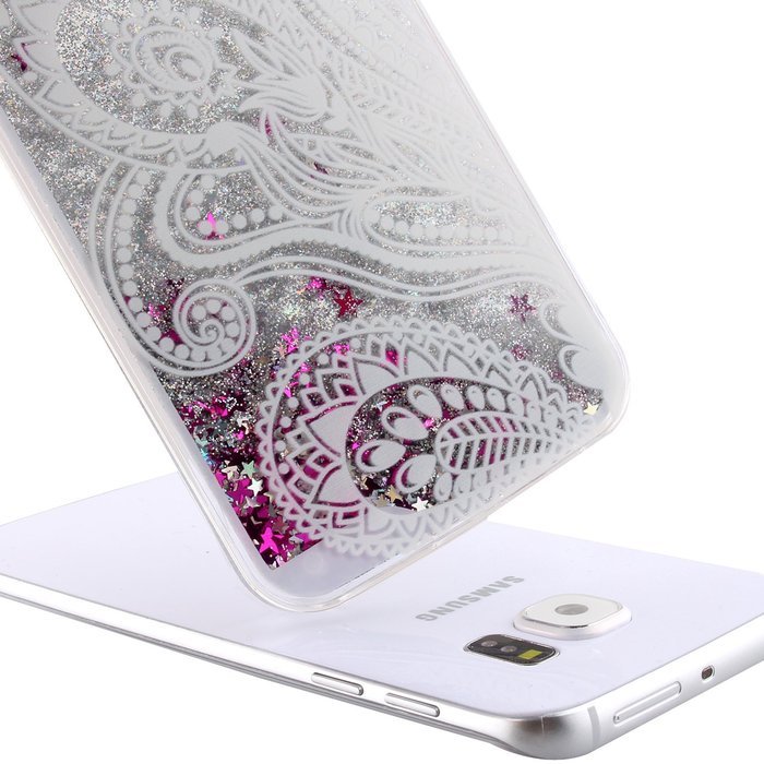 S6 Case,Galaxy S6 Case,PHEZEN Galaxy S6 Bling Case,[Crystal Clear] Creative Design 3D Funny Flowing Bling Glitter... N20