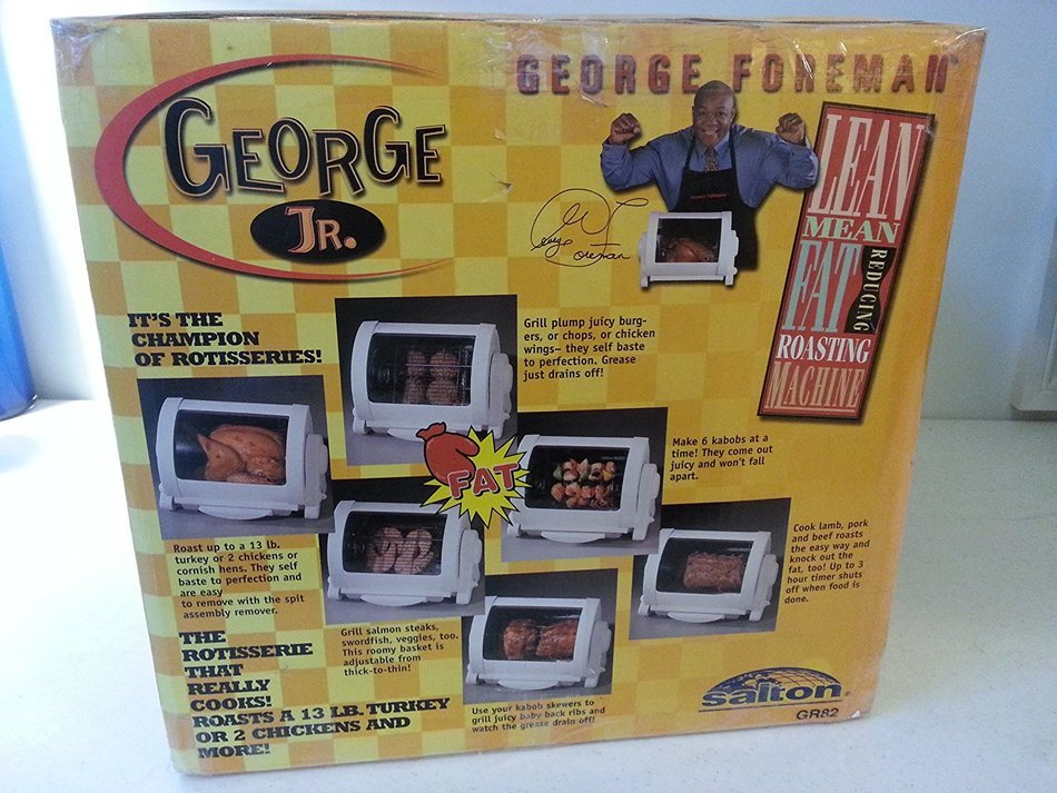 George Foreman Lean Mean Fat Roasting Machine / Indoor Grill - Champion of Rotisseries GR82