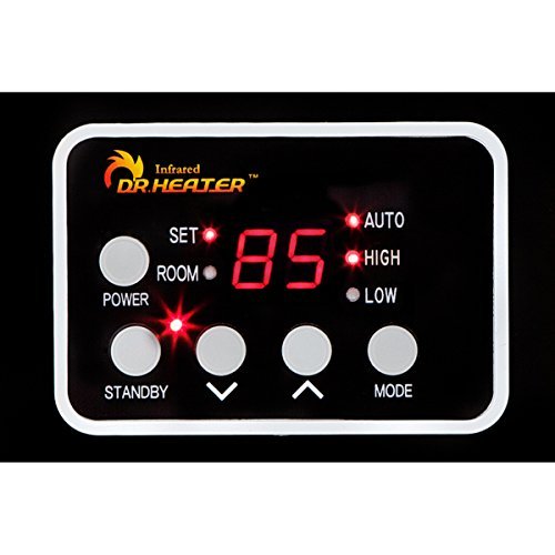 Red Engineered Dual System Portable Electric Fuel Type Quartz Infrared Heater N5