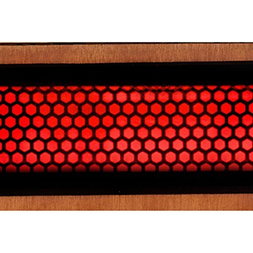 Red Engineered Dual System Portable Electric Fuel Type Quartz Infrared Heater N6