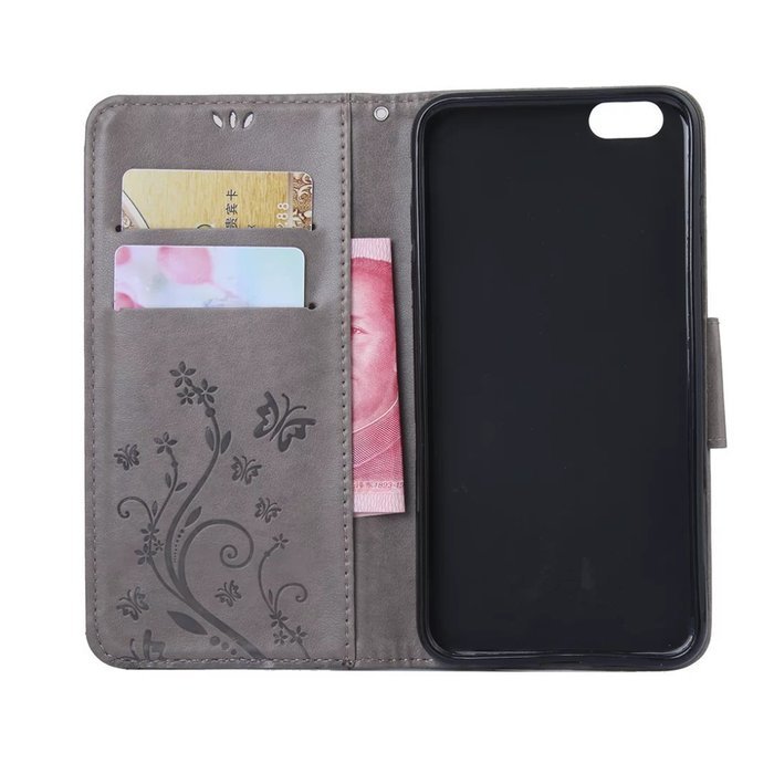 iPhone 7 Plus Case,iPhone 7 Plus Case(5.5") -Aroko Wallet Embossed Flower PU Leather Case with Card Holders &...
