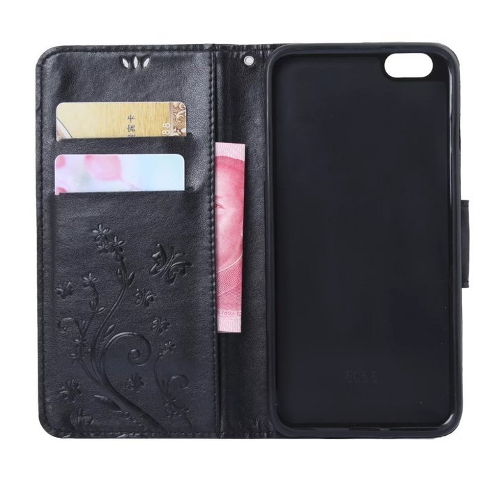 iPhone 7 Plus Case,iPhone 7 Plus Case(5.5") -Aroko Wallet Embossed Flower PU Leather Case with Card Holders &... N4