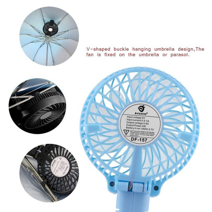D-FantiX Portable Mini USB Fan Rechargeable Personal Handheld Fan Foldable Battery Operated / USB Powered for... N7