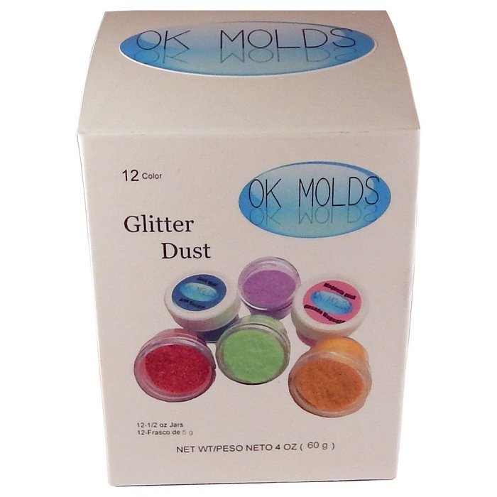 12 Dust Glitter Set 8g Jars Cake Cupcake Candy Decorations M4450