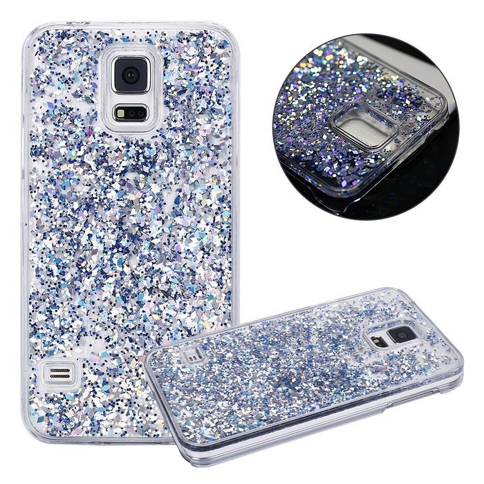 Galaxy S5 Case,Galaxy S5 Liquid Cover,PHEZEN Christmas Tree Santa Claus Design Cool Quicksand Moving Stars Bling... N14