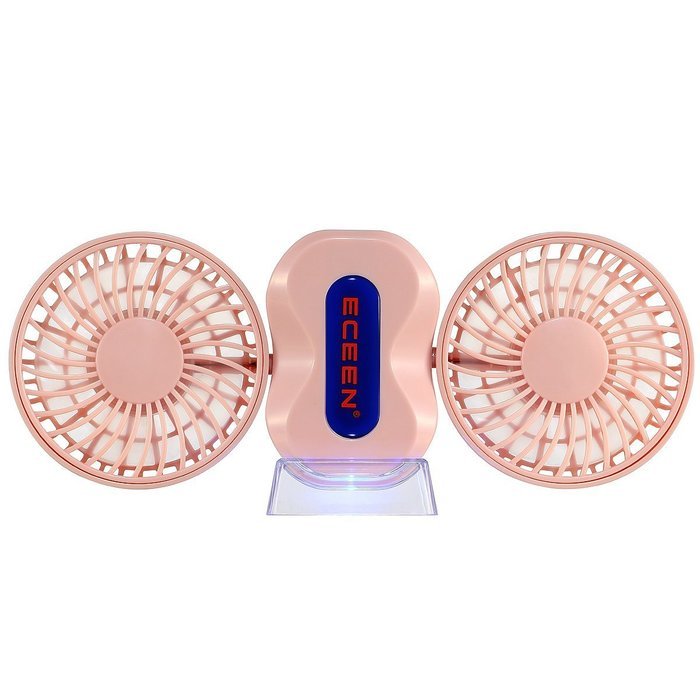 ECEEN Mini Personal Couples Fan Handheld Folding 350 Degree Rotating Dual Head Fan Portable Powered by Battery... N6