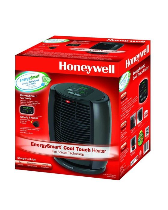 Honeywell HZ-7300 Deluxe Energy Smart Cool Touch Heater, Black N2
