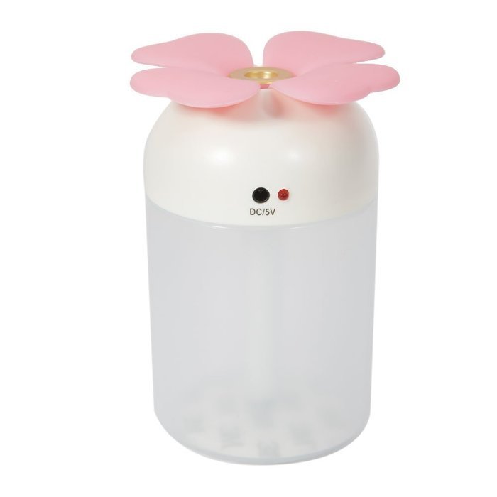 FCH 180mL 2W Dual-purpose Four-leaf Clover Shape Colorful Light Night Lamp Humidifier N6