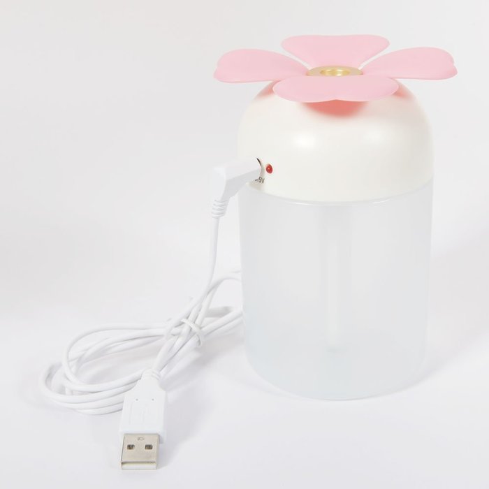 FCH 180mL 2W Dual-purpose Four-leaf Clover Shape Colorful Light Night Lamp Humidifier N9