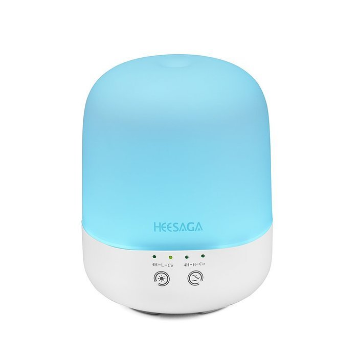HEESAGA Essential Oil Diffuser, 300ml Ultrasonic Air Humidifier with Touch Control and 7 Color Changing LED, Waterless... N3