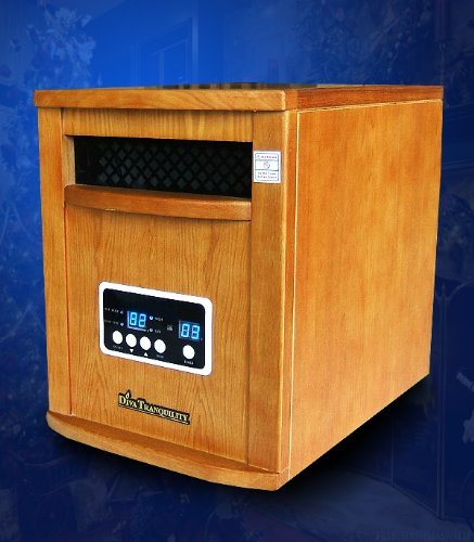 New Diva Tranquility 1500 Watts Vintage Style Infrared Portable Space Heater with Remote Control N2