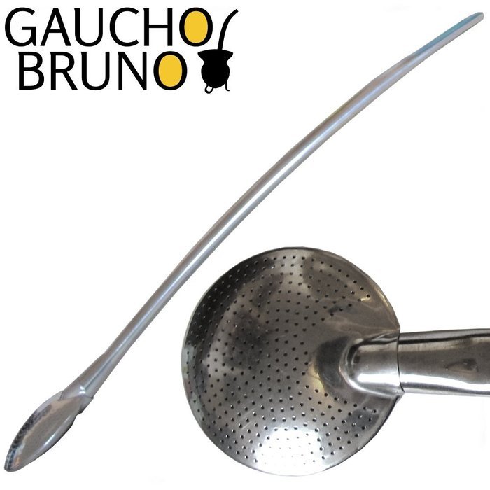 Gaucho Bruno Extra Large Bomba - Brazilian Style Bombilla To Drink Yerba Mate