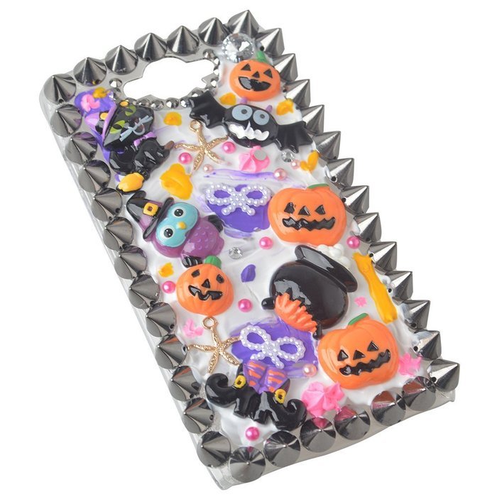 Halloween Theme Phone Case for Motorola Droid Turbo,Yaheeda 3D Handmade Rivets Pumpkin Demon Cartoon Design Clear... N6