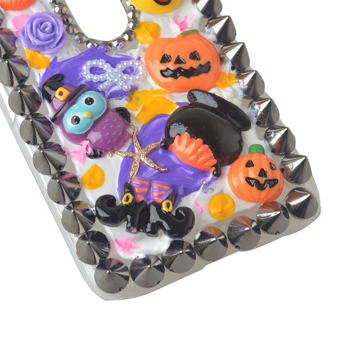 Halloween Theme Phone Case for Motorola Droid Turbo,Yaheeda 3D Handmade Rivets Pumpkin Demon Cartoon Design Clear... N9