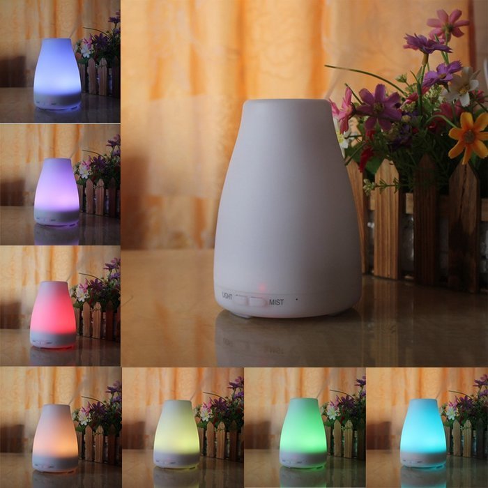 120ml Aroma Essential Oil Diffuser, Enegg Ultrasonic Air Mist Humidifier with Waterless AUTO Shut off, Adjustable...