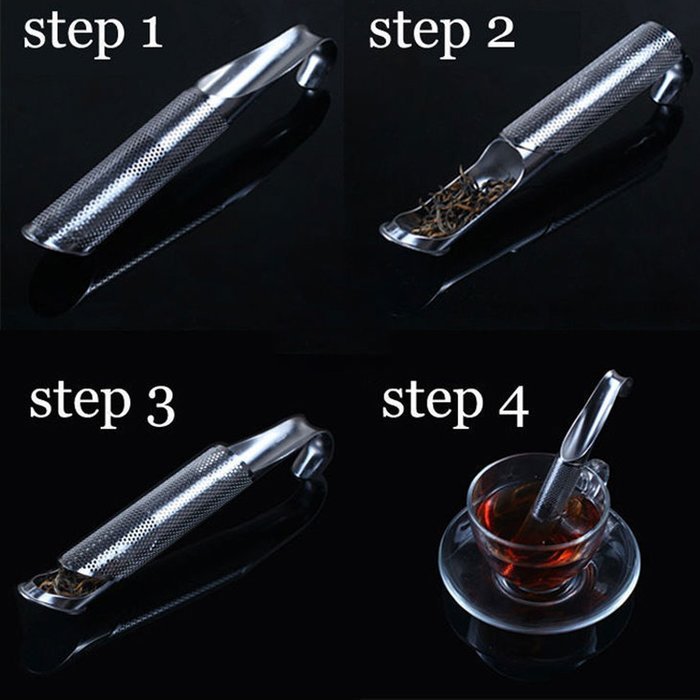 iNeibo Stainless Steel Stick Pipe Tea Infuser (Set of 2) N2