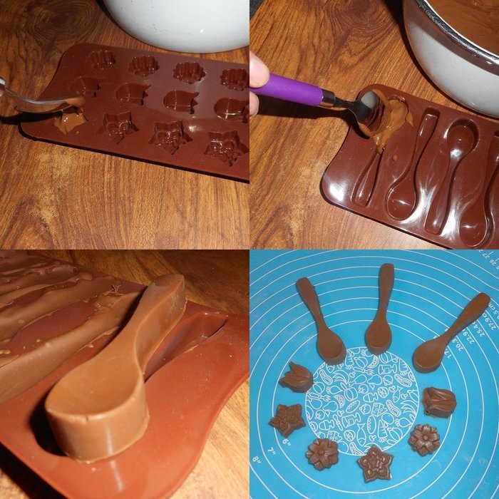 CurtzyTM Set of 6 Silicone Rubber Chocolate Sweet Candy Mould Trays N2