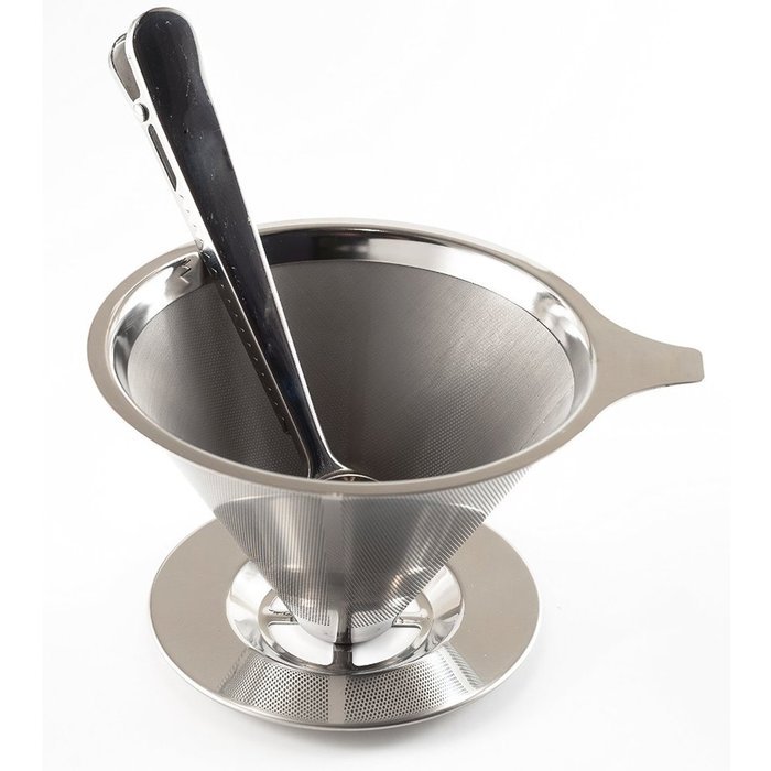 Coffee Dripper, Peyou Stainless Steel Pour Over Coffee Dripper, Reusable Double Layer Mesh Filter Design, Single...