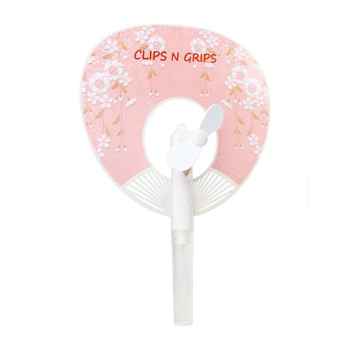 Clips N Grips&reg; Multifunctional 3 in 1 Mini Handheld Mist Fan (White)