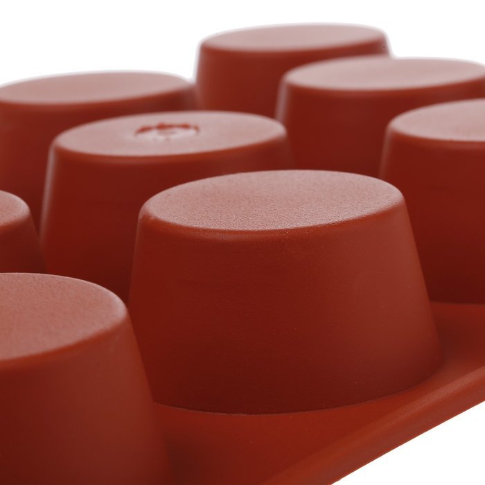 Silikomart Small Mini Muffin Cake Mould, 51mm, Terracotta