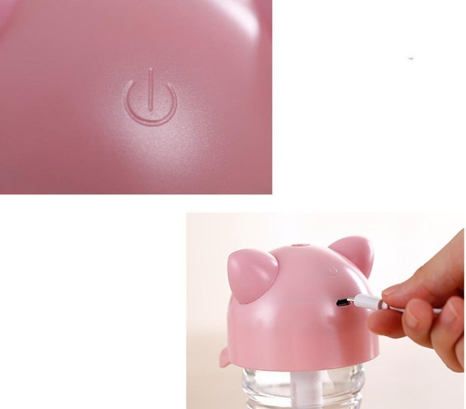 Leewa USB Mini Cartoon Bottle Cap Humidifier Air Diffuser for Home and Office (Yellow) N11