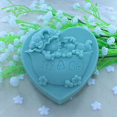 Sher Heart Bear Handmode Soap Mold Fondant Cake Chocolate Silicone Mold, Decoration Tools Bakeware N3