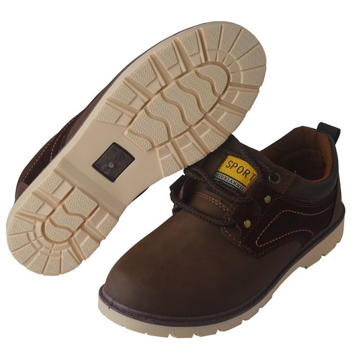 Spritech(TM) Men's Casual Classic PU Leather Round Toe Work Shoe Flats Brown,Size 44/10 N7