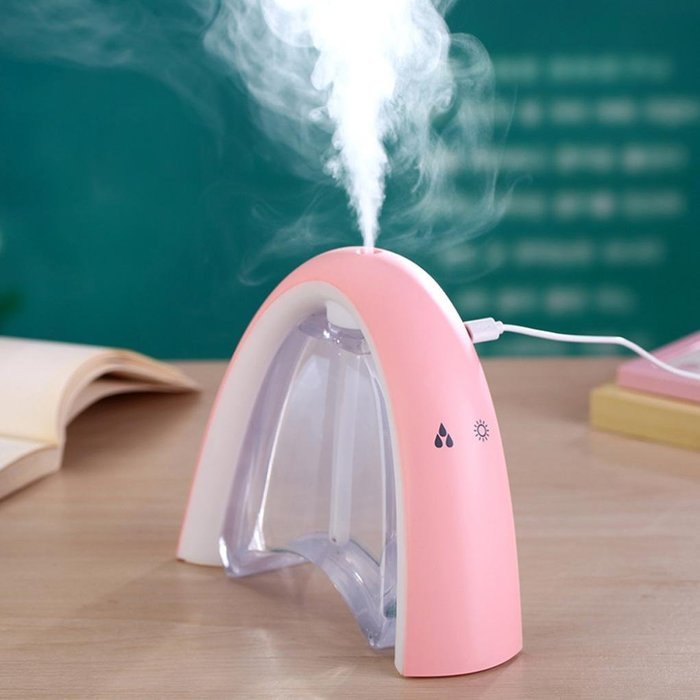 Muangan Muangan 400ml Humidifier Aroma Essential Oil Cool Mist Humidifier with Rainbow Message Board ，Adjustable... N6