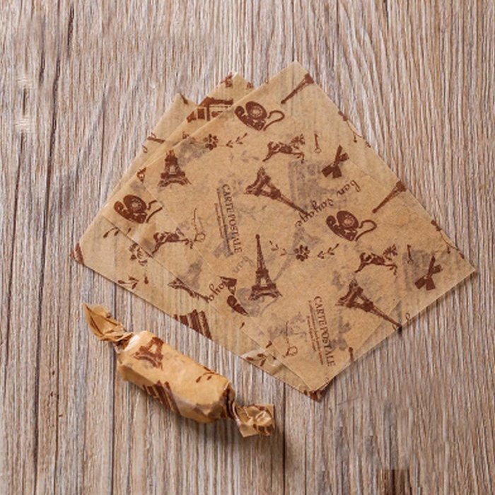 100 Pcs Candy Wrappers Candy Making Wrapping Paper Twisting Wax Papers, 12