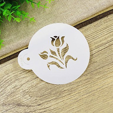Sher Small Botanical Flowers Cookie Stencils,Cake Stencils Decoration,Tools for Fondant,