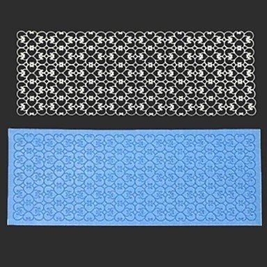 Y&XL&H Lace Fondant Cake Chocolate Resin Clay Candy Silicone Mold Mat, L16.6cmW7cmH0.4cm