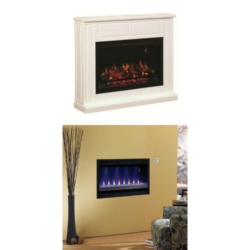 Complete Set Traditional Design Builders Mantel 36" 220V Builders Box Contemporary