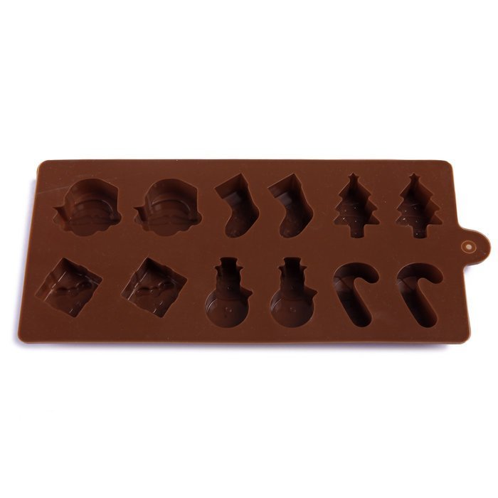 HDE Christmas Holiday Party Novelty Silicone Jello Chocolate Mold Ice Cube Tray