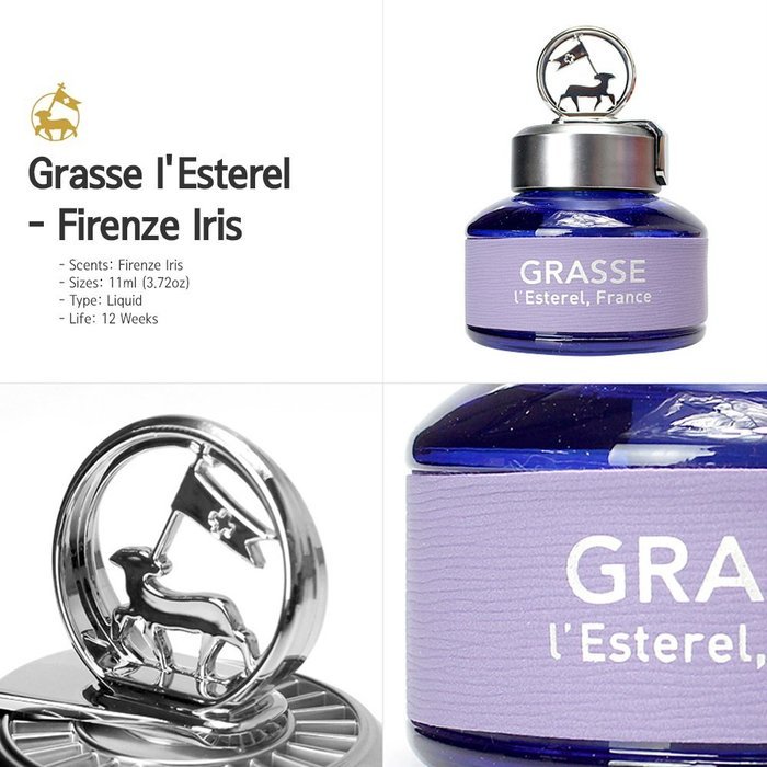Premium Air Freshener, [Aqua Wave] Bullsone Grasse L'esterel - Natural Essential French Oil aromatherapy air freshener N7