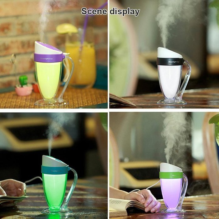 Putars Cool Mist Personal Humidifier-Portable Mini Travel Tabletop Humidifier-USB Rechargeable Ultrasonic with... N28