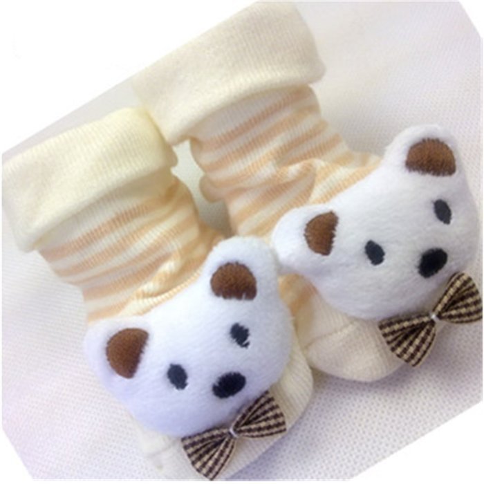 KAKA(TM) Baby Little Shoe Socks Skid-Resistant Baby Toddler Socks (0-6 month) N10