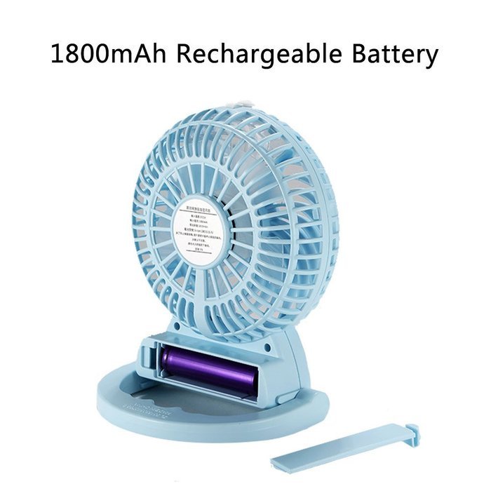 REMAX USB Fan Battery Rechargeable 2200mAh 18650 Mini Electric Fan 4.5h 4 Blades Clip on Desk Silent Blower N14