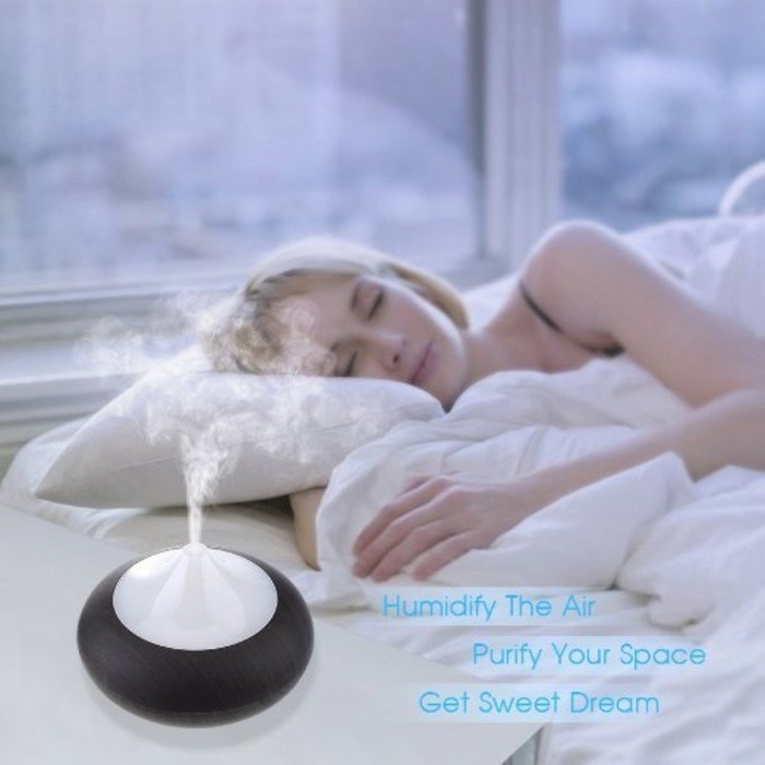 JACKLY USB Air Humidifier Portable Mini Electric Aromatherapy Essential Oil Diffuser with 7 Color Light and Auto... N2