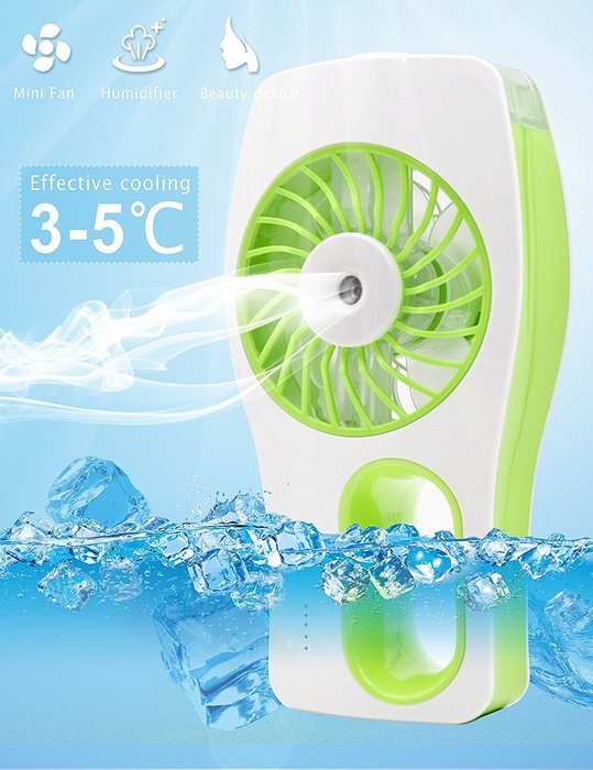 Minhe Handheld USB Misting Fan Humidifier,USB Rechargeable Portable Fan ,Summer Spray Fan for Face Water Supply... N5