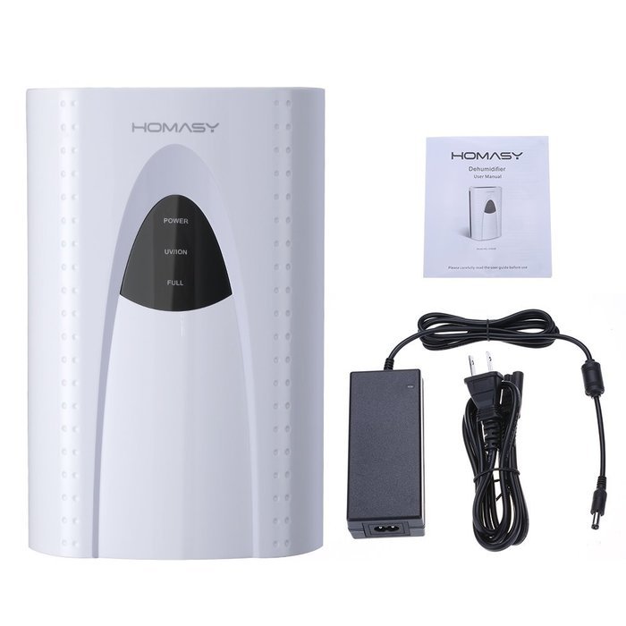 Homasy Portable Mini Thermo-Electric Peltier Compact Dehumidifier, UV Light, 2L Water Tank for Bathroom, Small... N5