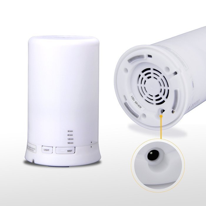 YL-VV@ 100ml Cylinder Ultrasonic Cool Mist Humidifier Essential Oil Aroma Diffuser with 7 Colors LED Lights for... N2